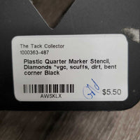 Plastic Quarter Marker Stencil, Diamonds *vgc, scuffs, dirt, bent corner