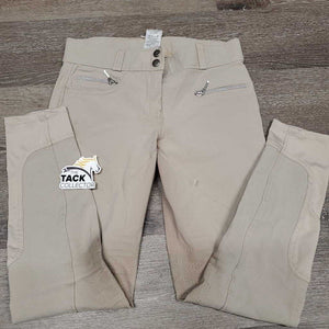 Euro Seat Breeches *gc, seam puckeres, stained/discolored seat & legs, stains, peeled stickies, lining pills & curled, undone seams