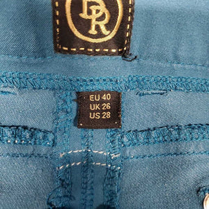 Euro Seat Breeches *gc, faded, stains, seam puckers, peeled stickies, discolored/stained seams, seat & legs, undoen seam, s