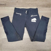 Euro Seat Breeches *gc, faded, puckers, loose threads, seam puckers, discolored seat & legs, stretched & puckered
