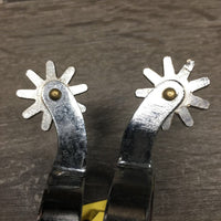 JUNIORS Light Flat Western Rowel Spurs *like new