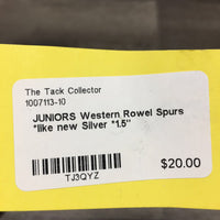 JUNIORS Light Flat Western Rowel Spurs *like new
