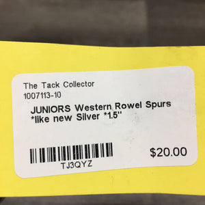 JUNIORS Light Flat Western Rowel Spurs *like new