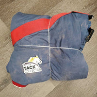 Cotton Sheet, "Maple Ridge Equestrian" 2 legs *gc, older, faded, discolour, hair, repairs, frays