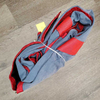 Cotton Sheet, "Maple Ridge Equestrian" 2 legs *gc, older, faded, discolour, hair, repairs, frays
