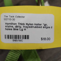Thick Nylon Halter *gc, stains, dirty, frayed/rubbed edges & holes

