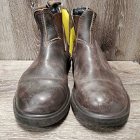 Pull On Paddock Boots *vgc, dusty, stains, mnr gouge, scuffs & rubs, stretched elastic