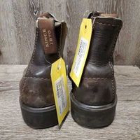 Pull On Paddock Boots *vgc, dusty, stains, mnr gouge, scuffs & rubs, stretched elastic
