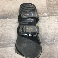 1 RIGHT ONLY Open Front Boot, Leather Lined, velcro wrap *gc, dirt, hair, scuffs, faded
