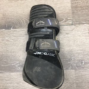 1 RIGHT ONLY Open Front Boot, Leather Lined, velcro wrap *gc, dirt, hair, scuffs, faded