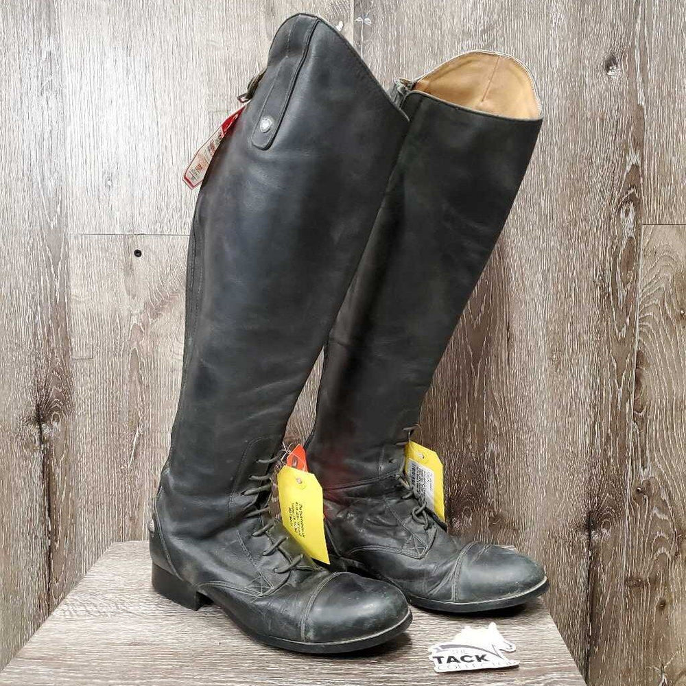 Field Boots, zips *gc/fair, faded, holey edges, dirty, oxidized, scrapes,s cuffs