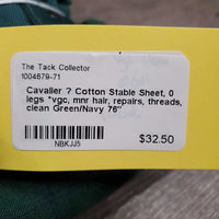 Cotton Stable Sheet, 0 legs *vgc, mnr hair, repairs, threads, clean
