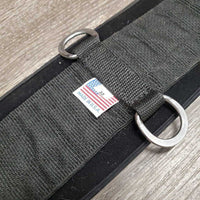 Hvy Nylon & Velcro Neoprene Liner Cinch, 2 D Rings *vgc, clean, hairy, mnr residue & rubs
