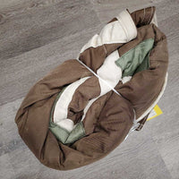 Fleece Lined Lt Winter Blanket, 2 legs, 0 tail *fair, 0 wpf, hairy, v. repaired, rubs
