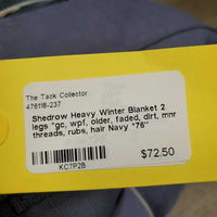 Heavy Winter Blanket 2 legs *gc, wpf, older, faded, dirt, mnr threads, rubs, hair
