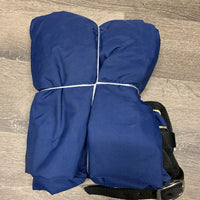 Nylon Stable Blanket 2 legs *gc, repairs, hair, clean
