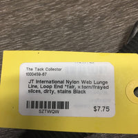 Nylon Web Lunge Line, Loop End *fair, v.torn/frayed slices, dirty, stains