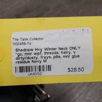 Hvy Winter Neck ONLY *gc, mnr wpf, threads, hairy, v. dirty/dusty, frays, pills, mnr glue residue
