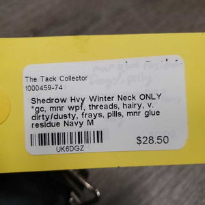 Hvy Winter Neck ONLY *gc, mnr wpf, threads, hairy, v. dirty/dusty, frays, pills, mnr glue residue