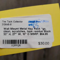 Wall Mount Metal Hay Rack *gc, clean, scratches, tape residue
