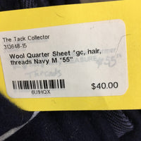 Wool Quarter Sheet *gc, hair, threads