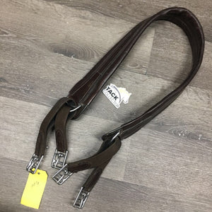 Leather Girth, Self-Adjusting *gc, v.creased, clean, older, rubs, frays