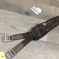 Leather Girth, Self-Adjusting *gc, v.creased, clean, older, rubs, frays
