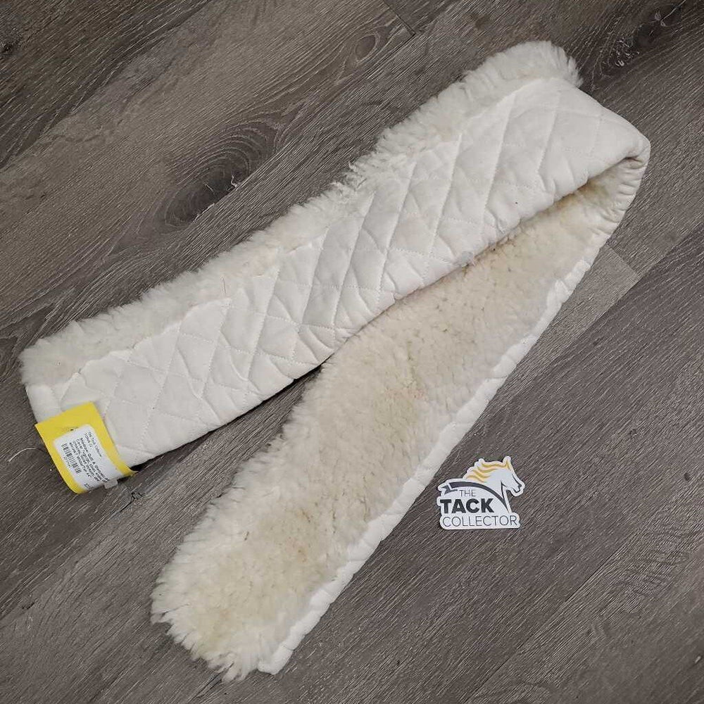 Quilt & Sheepskin Girth Cover *vgc/gc, clean, stains, clumpy, creases, loose threads, older, shrunk?