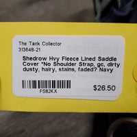 Hvy Fleece Lined Saddle Cover *No Shoulder Strap, gc, dirty, dusty, hairy, stains, faded?