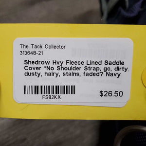 Hvy Fleece Lined Saddle Cover *No Shoulder Strap, gc, dirty, dusty, hairy, stains, faded?