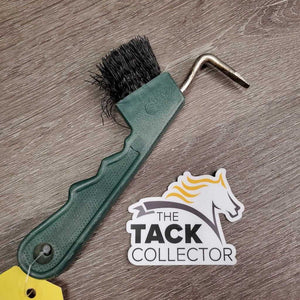 Hard Plastic Hoof Pick, Bristle Brush *gc, clean, mnr bent bristles, hay