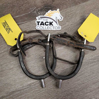 Straight Spurs, Rubber Wrapped, Leather Spur Straps *gc, mnr dirt, straps: mismatched, scrapes, film, stretched holes