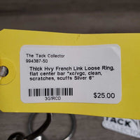 Thick Hvy French Link Loose Ring, flat center bar *xc/vgc, clean, scratches, scuffs

