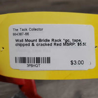 Wall Mount Bridle Rack *gc, tape, chipped & cracked