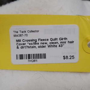 Fleece Quilt Girth Cover *xc/like new, clean, mnr hair & dirt?stain, older