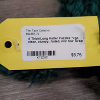 4 Thick/Long Halter Fuzzies *vgc, clean, clumpy, faded, mnr hair
