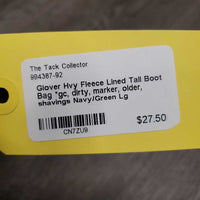 Hvy Fleece Lined Tall Boot Bag *gc, dirty, marker, older, shavings
