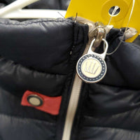 Puffy Jacket, Zipper *gc, stained collar & cuffs, mnr seam snags, threads, thin shoulders, clumpy
