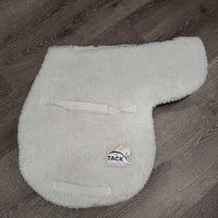 Fleece Quilted Fitted Hunter Saddle Pad *gc, rubs, dirt, stains, clumpy, threads, hair, mnr dingy, pills
