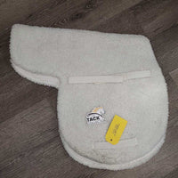 Fleece Quilted Fitted Hunter Saddle Pad *gc, rubs, dirt, stains, clumpy, threads, hair, mnr dingy, pills
