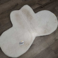 Fleece Quilted Fitted Hunter Saddle Pad *gc, rubs, dirt, stains, clumpy, threads, hair, mnr dingy, pills
