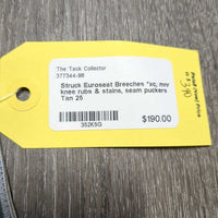 Euroseat Breeches *xc, mnr knee rubs & stains, seam puckers
