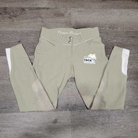 Euro Seat Breeches *gc, seam puckers, stained seat & legs, rubs, pills, dingy, mnr undone seam
