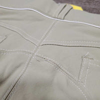Euro Seat Breeches *gc, seam puckers, stained seat & legs, rubs, pills, dingy, mnr undone seam
