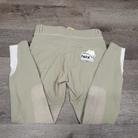 Euro Seat Breeches *gc, seam puckers, stained seat & legs, rubs, pills, dingy, mnr undone seam
