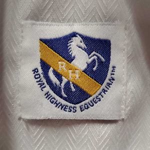 SS Show Shirt, buttons, snap collar *gc, pit stains, dingy, older