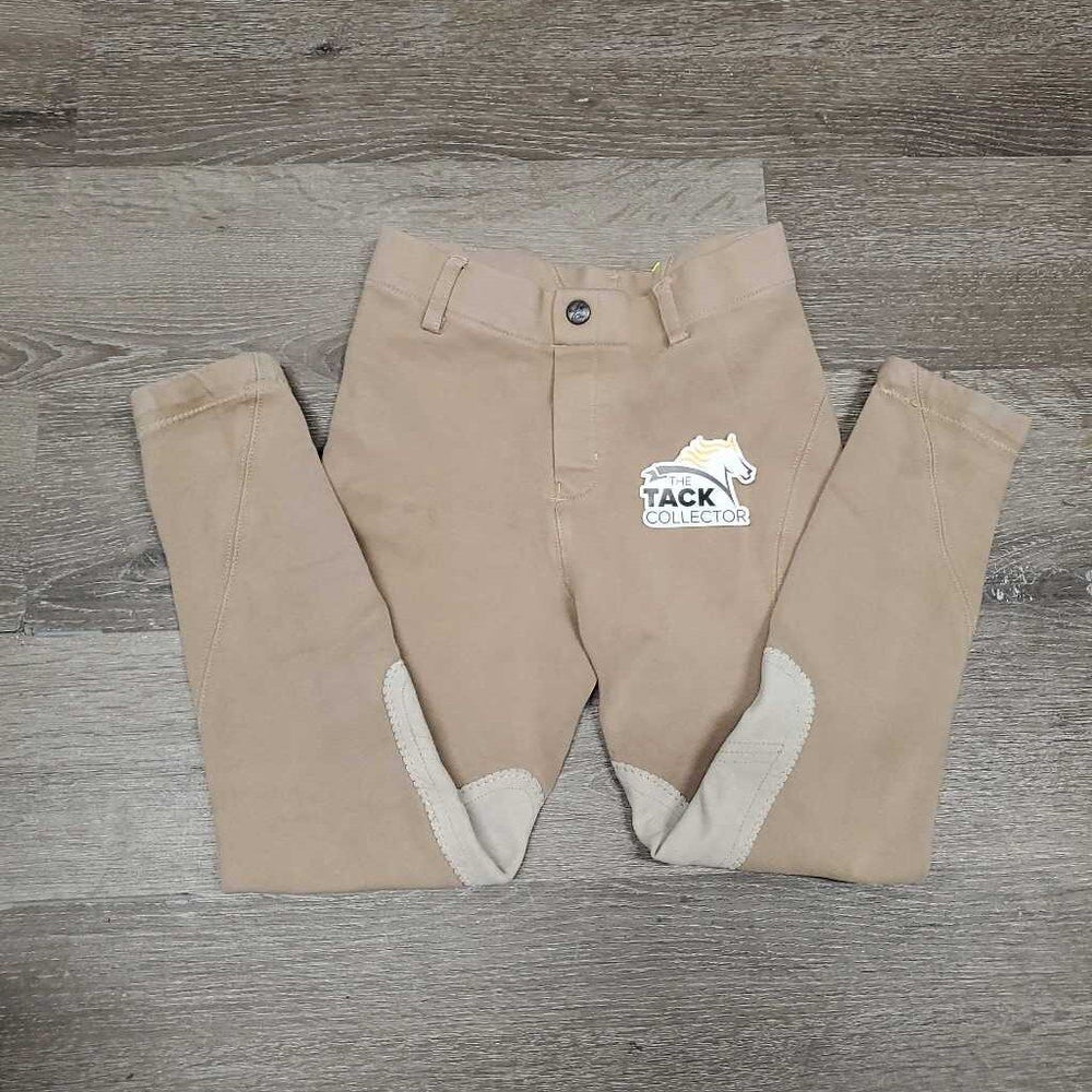 JUNIORS Hvy Cotton Riding Breeches, Pull On *vgc, older, mnr stains & faded