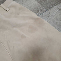JUNIORS Hvy Cotton Riding Breeches, Pull On *vgc, older, mnr stains & faded