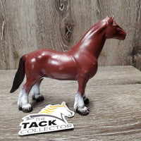Hollow Plastic Toy Horse *gc, older, scuffs, rubs, scratches, chipped ear

