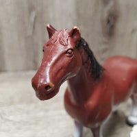 Hollow Plastic Toy Horse *gc, older, scuffs, rubs, scratches, chipped ear
